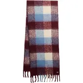 Superdry unisex. W9310084A Scarf Check maroon (OSFA), Casual, Polyester