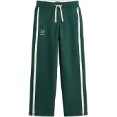 Superdry Housut 'Athletic Fives' smaragdi / valkoinen