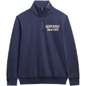 Superdry for man. M2014088A Vintage Athletic Half Zip Sweatshirt navy (L), Casual, Cotton