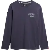 Superdry for man. M6010888A Athletic Essential T-shirt dark grey (XL), Casual, Cotton, Long sleeve