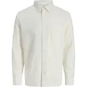 Jack & Jones Jjebreeze Linen Blend Shirt L/S Sn - Cream - XXL