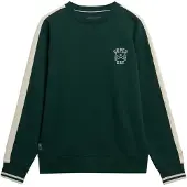 Superdry for man. M2014281A Athletic Club Crew Sweatshirt green (L), Casual, Cotton