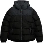 Superdry Colourblock Hooded Puffer Jkt - Black - XL