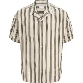Jack & Jones Paita 'JJEJeff' kerma / ruskea / musta