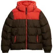 Superdry for man. M5012281A Colourblock Puffer Jacket grey (XXL), Casual, Green, Polyester