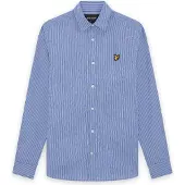 Lyle & Scott Twin Stripe Shirt - Blue - L
