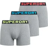 Superdry for man. M3110452B Pack of 3 Boxers Text grey (S), Homewear, Cotton
