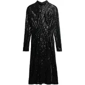 Superdry for woman. W8012034A Open dress black (M), Party, Polyester, Long sleeve