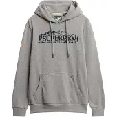 Superdry for man. M2014379A Outdoor Scene Relaxed Hood grey (XXL), Casual, Sustainable, Recycled Cotton
