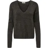JDY Jdyelanora L/S V-Neck Pullo. Knt Noos - Brown - M