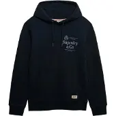 Superdry for man. M2014538A 1954 Company Relaxed navy hoodie (M), Casual, Cotton