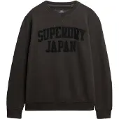 Superdry for man. M2014382A Sweatshirt Vintage Athletic Tonal black (S), Casual, Cotton, Long sleeve