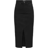 ONLY Onlsiri Front Slit Skirt Dnm Gua Noos - Black - XS