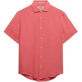 Superdry for man. M4011104A Coral Riviera Shirt (XXL), Casual, Linen, Short sleeve