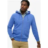 Superdry for man. M2014128E Essential Logo Zip sweatshirt blue (S), Casual, Cotton