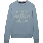 Superdry for man. M2014476A Coastal Relaxed sweatshirt blue (XXL), Casual, Cotton