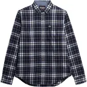Superdry for man. M4011047A Blue Lumberjack Shirt (S), Casual, Cotton, Long sleeve
