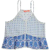 Superdry for woman. W6011647A Vintage Cami top blue (S), Casual, Polyester, Sleeveless / Straps