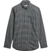 Superdry for man. M4011042A Premium Check Oxford navy shirt (XL), Casual, Cotton, Long sleeve