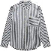 Superdry for woman. W4010541A Relaxed Poplin Shirt navy (S), Casual, Cotton, Long sleeve