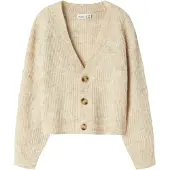 Name it Nkfholly Boxy Short Knit Card Noos - Cream - 158-164
