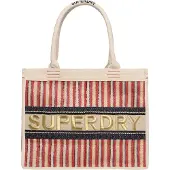 Superdry for woman. W9110411A Red Luxe tote bag (OSFA), Casual, Jute