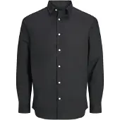 JJ REBEL Jrebgavin Solid Shirt Ls Noos - Black - XL