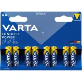 Varta 04906121418, Kertakäyttöinen akku, AA, Alkali, 1,5 V, 8 kpl, Sininen, Harmaa