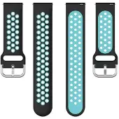 CaseOnline EBN kellon ranneke OnePlus Watch Lite - Musta/turkoosi