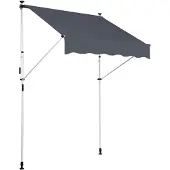 CLP Puristisävyinen markiisi Westerly 250x120 cm, antracitas