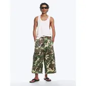 Weekday Long Cotton Cargo Shorts - Multi/patterned - M