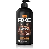 Axe Dark Temptation suihkugeeli kasvoille, vartalolle ja hiuksille 900 ml