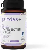 Puhdas+ Vahva Biotiini 5.000 µg, 60 vegekaps ravintolisä