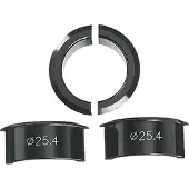 Ergotec 25.4 Mm With Stem 31.8 Mm Handlebars Adapters 4 Units Musta