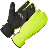 Gripgrab Nordic 2 Windproof Deep Winter Lobster Gloves Yellow Hi-Vis XS