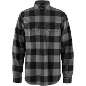 Fjällräven Men's Övik Heavy Flannel Shirt Black-grey Pitkähihaiset kauluspaidat XXL
