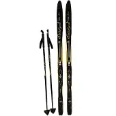 Edsbyn Kids' Extra Ski Set Black/Yellow Maastosukset 140