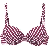 Venice beach Bikinitoppi merlot / valkoinen
