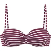 Venice beach Bikinitoppi viininpunainen / valkoinen