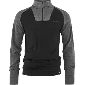 Bula Men's Retro Merino Wool Halfzip Sweater Black Kerrasto yläosat L
