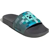 Adidas Pistokkaat 'ADILETTE - MINECRAFT' turkoosi / taivaansininen / antrasiitti / vihreä