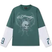 Ed Hardy Paita '1971 Skull' minttu / jade / musta / valkoinen