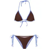 LASCANA Bikini sininen denim / tummanruskea