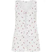 LASCANA Pyjamashortsit smaragdi / punainen / valkoinen