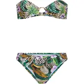 LASCANA Bikini ruskea / vihreä / laventeli / valkoinen