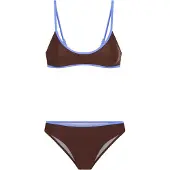 LASCANA Bikini vaaleansininen / tummanruskea