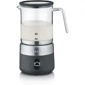 Graef MS802, Automaattinen maidonvaahdotin/-lämmitin, Musta, Ruostumaton teräs, Lasi, 250 ml, 400 ml, Kuuma ja kylmä