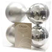 Décoris Joulupallot 022166, 4 kpl, 10 cm, hopea