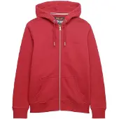 Superdry for man. M2014128A Red Essential Logo Zip Hoodie (M), Casual, Cotton