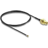 DeLOCK – Antenna cable RP-SMA bulkhead to I-PEX MHF 4L LK plug 1.37, 50 cm thread 10 mm (12660)